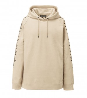 Beige / Black Onitsuka Tiger Hoodie | 17204-KJLN