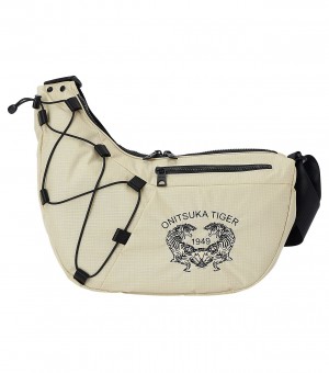 Beige / Black Onitsuka Tiger Messenger Bag | 09148-DZKH