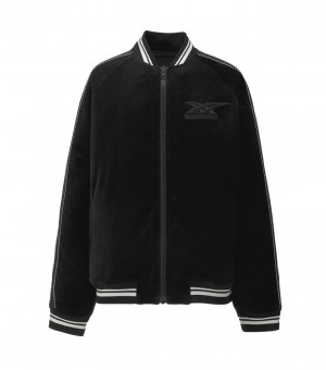 Black Onitsuka Tiger Jackets | 91708-NFHQ