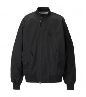 Black Onitsuka Tiger P Bomber Jackets | 17236-CTDR