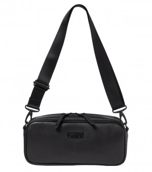 Black Onitsuka Tiger Shoulder Bag | 53078-CSOJ