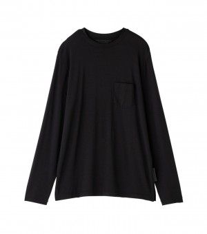 Black Onitsuka Tiger Sweatshirts | 61743-GSOC