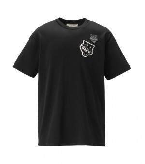 Black Onitsuka Tiger T Shirts | 58910-ATFZ