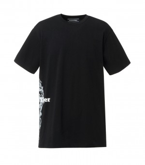 Black / Grey Onitsuka Tiger T Shirts | 26581-IJWN