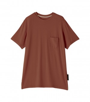 Brown Onitsuka Tiger T Shirts | 84930-XKFM