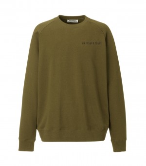 Khaki Onitsuka Tiger Sweat Tops | 36457-UYHL