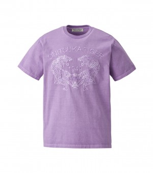 Lavender Onitsuka Tiger Graphic T Shirts | 83097-HMRN