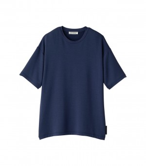 Navy Onitsuka Tiger T Shirts | 51980-CJWY