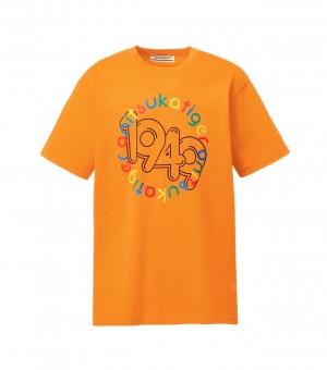 Orange Onitsuka Tiger T Shirts | 85091-GRJU