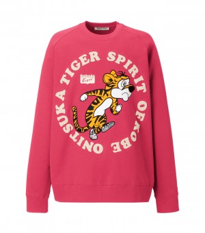 Pink Onitsuka Tiger Sweat Tops | 85796-IKWP