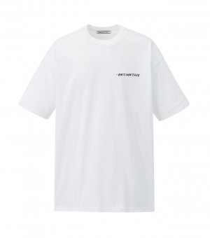 White Onitsuka Tiger Graphic T Shirts | 28413-SNXG