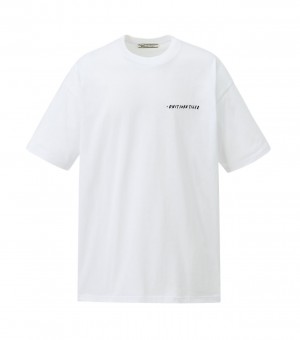 White Onitsuka Tiger Graphic T Shirts | 84715-ESGA