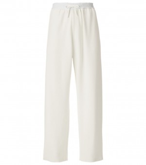 White Onitsuka Tiger Knit Pants | 86024-SXDY