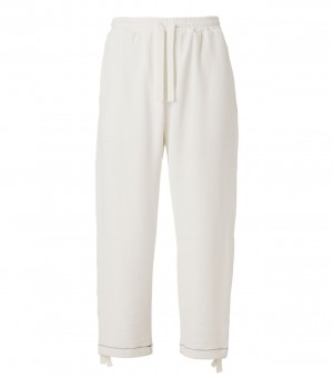 White Onitsuka Tiger Pants | 23496-TDLC