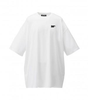 White Onitsuka Tiger T Shirts | 20913-HELA