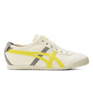 White / Orange Yellow Onitsuka Tiger Mexico 66 Slip-On | 65079-YMTV