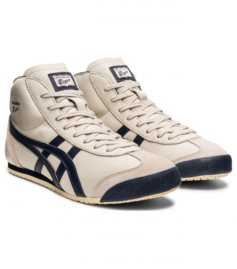 Beige Onitsuka Tiger Mexico Mid Runner | 93782-XAVZ