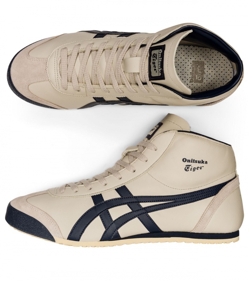 Beige Onitsuka Tiger Mexico Mid Runner | 93782-XAVZ