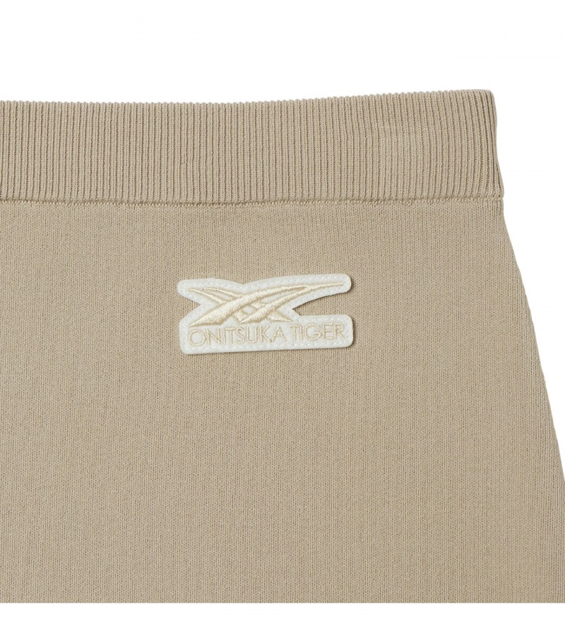 Beige Onitsuka Tiger Ws Knit Skirts | 26805-PIOH