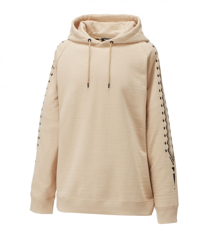 Beige / Black Onitsuka Tiger Hoodie | 17204-KJLN