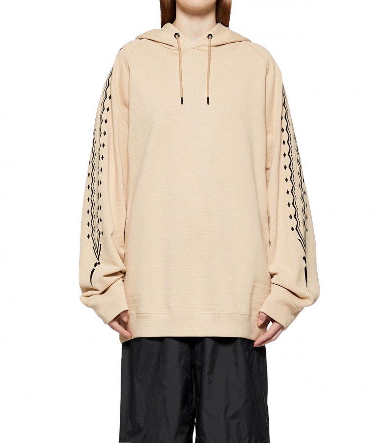 Beige / Black Onitsuka Tiger Hoodie | 91082-BNKX