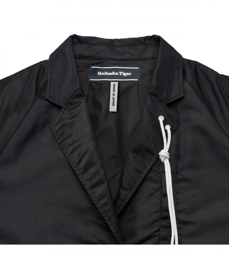 Black Onitsuka Tiger Coats | 08396-HBGV