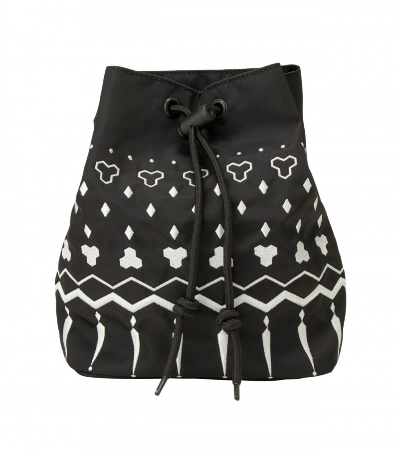 Black Onitsuka Tiger Drawstring Bag | 63810-VJSN