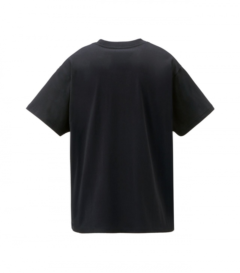 Black Onitsuka Tiger Graphic T Shirts | 04532-KODQ