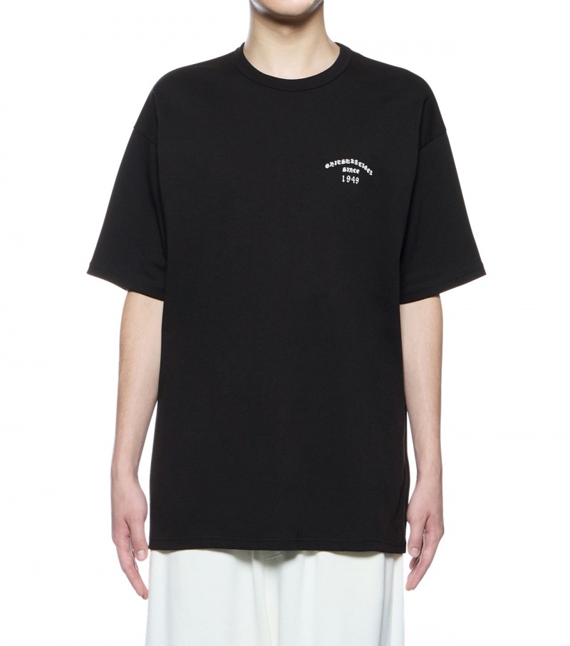 Black Onitsuka Tiger Graphic T Shirts | 16594-RYTM