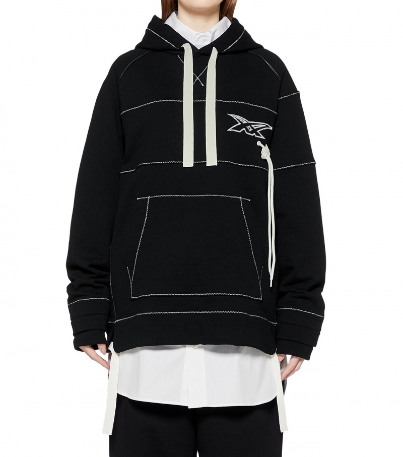 Black Onitsuka Tiger Hoodie | 03256-VZLY