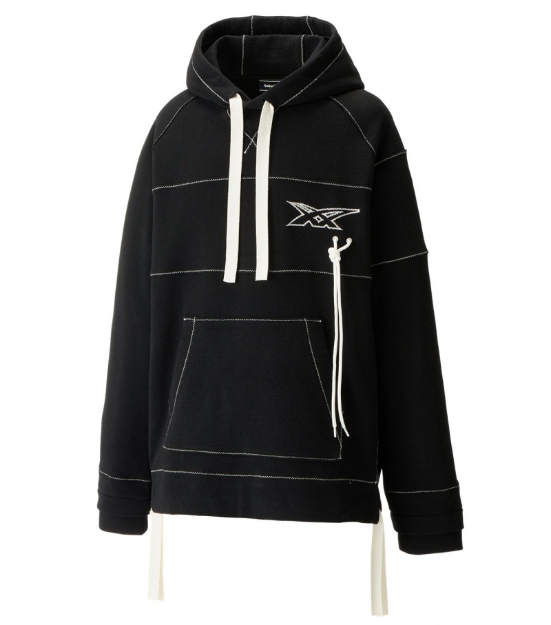 Black Onitsuka Tiger Hoodie | 03256-VZLY