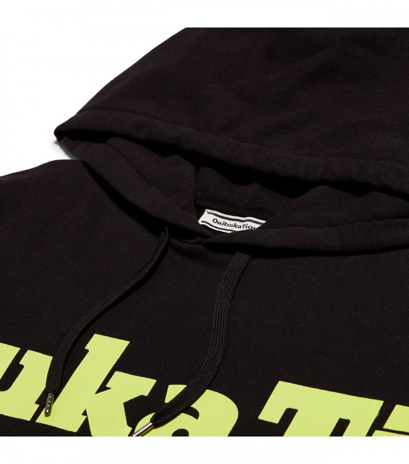 Black Onitsuka Tiger Hoodie | 12508-TWCJ