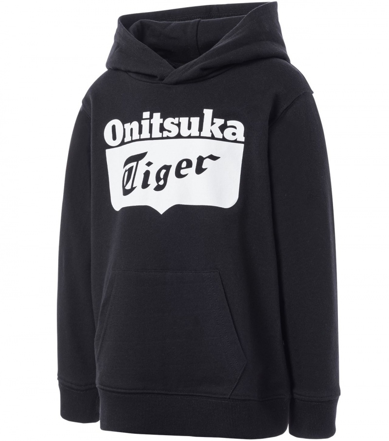 Black Onitsuka Tiger Hoodie | 23857-UQSN