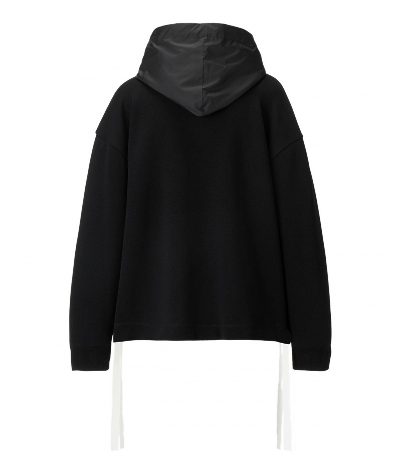 Black Onitsuka Tiger Hoodie | 87064-QJPN