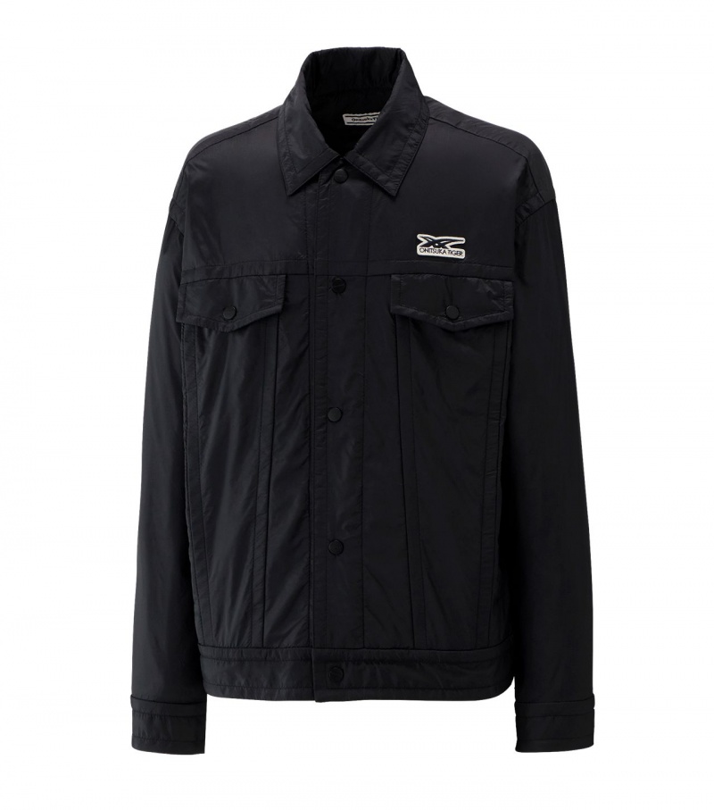 Black Onitsuka Tiger Jackets | 20954-LBKR