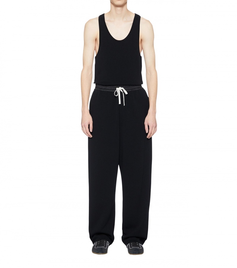 Black Onitsuka Tiger Knit Pants | 41687-KTVQ