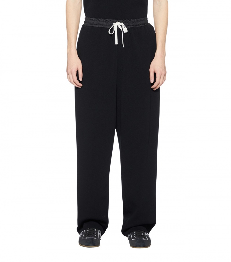 Black Onitsuka Tiger Knit Pants | 41687-KTVQ