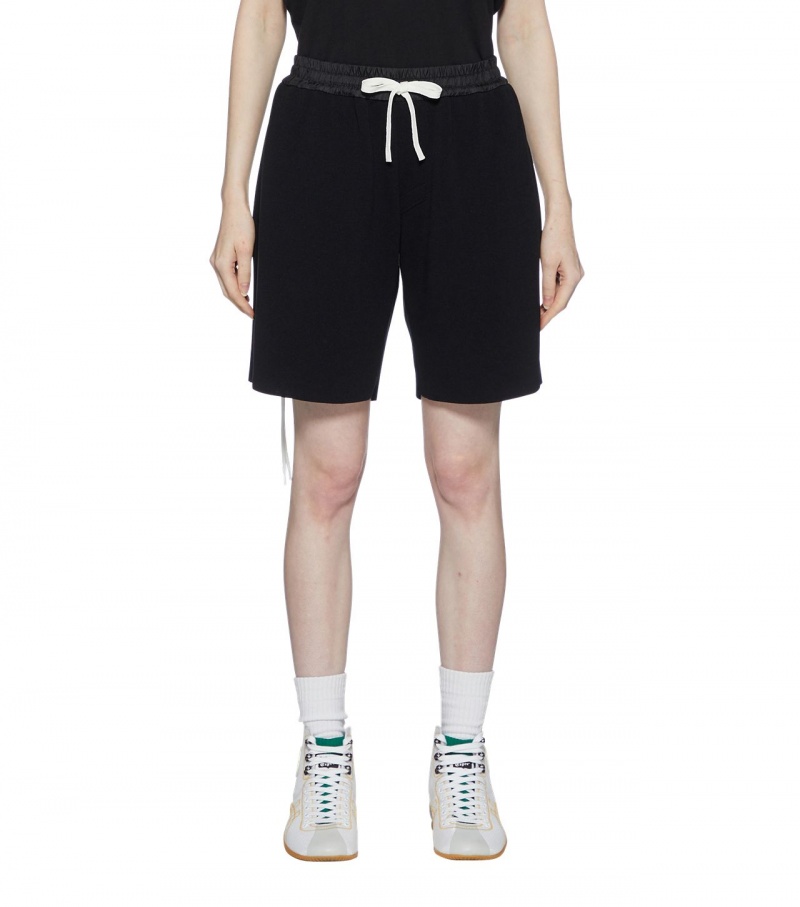 Black Onitsuka Tiger Knit Shorts | 24819-BNQK