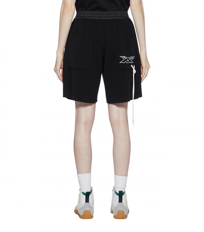 Black Onitsuka Tiger Knit Shorts | 24819-BNQK