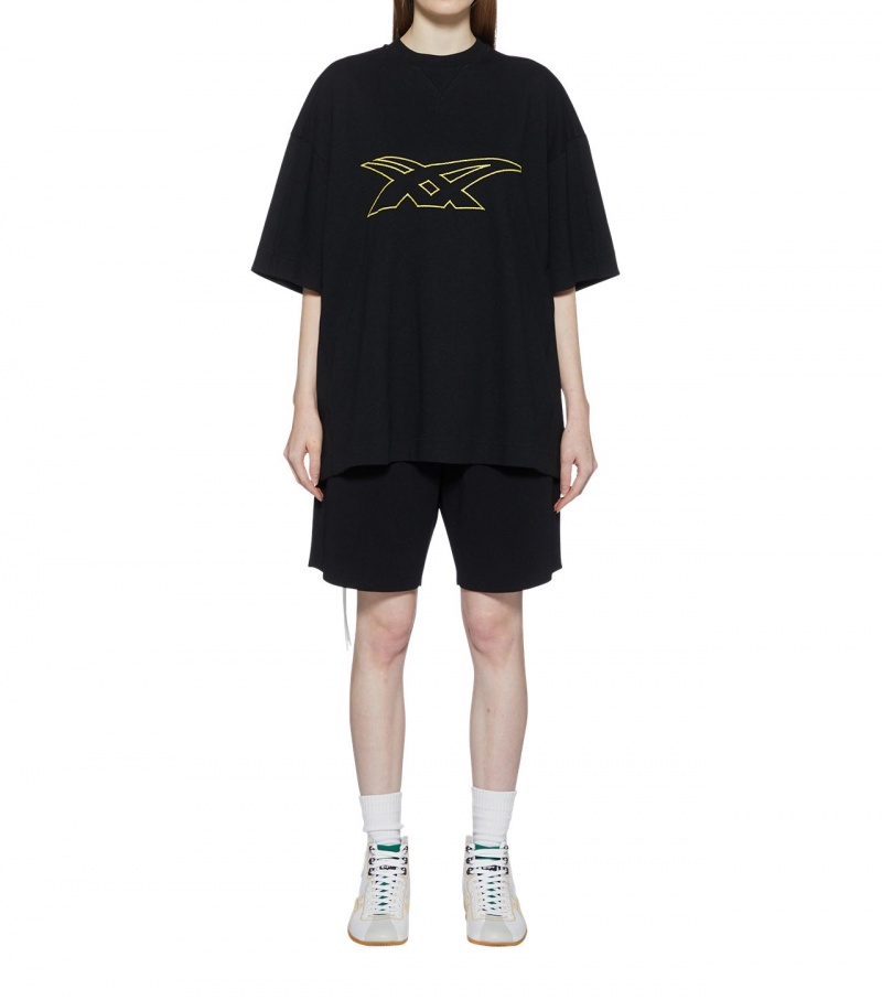 Black Onitsuka Tiger Knit Shorts | 24819-BNQK