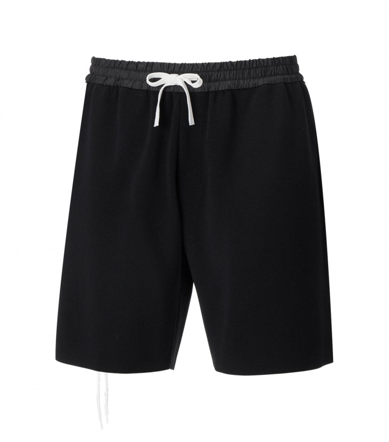 Black Onitsuka Tiger Knit Shorts | 24819-BNQK