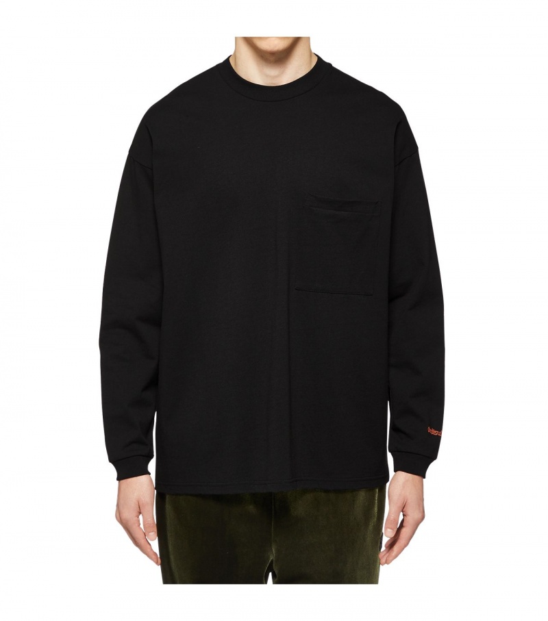 Black Onitsuka Tiger Ls T Shirts | 83620-WXOR