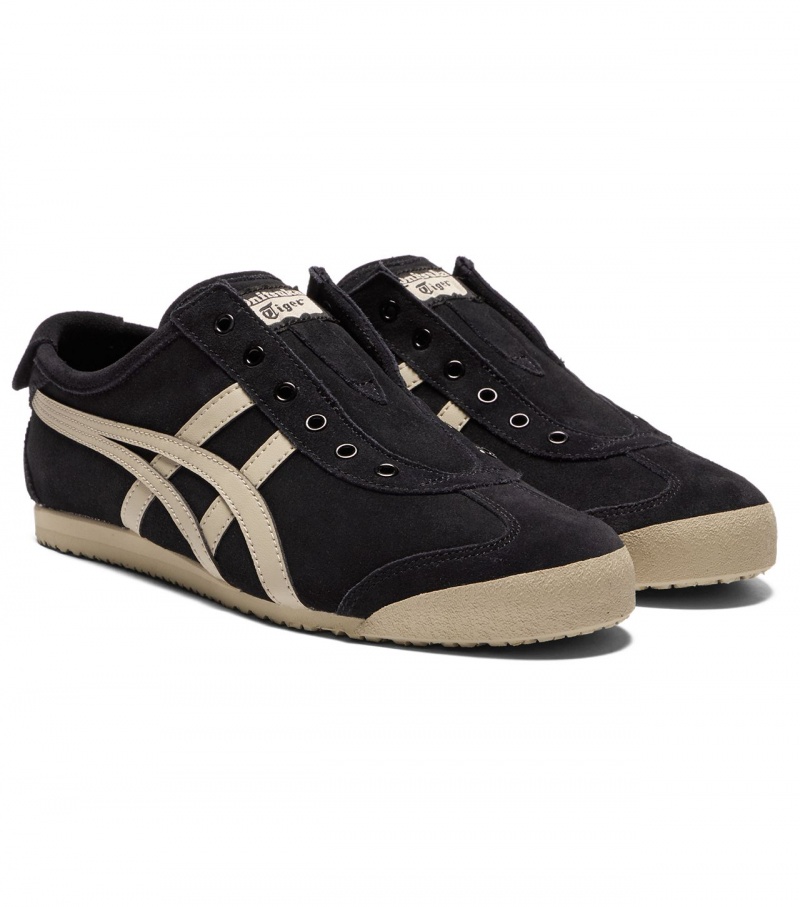 Black Onitsuka Tiger Mexico 66 Slip-On | 86045-QSKW