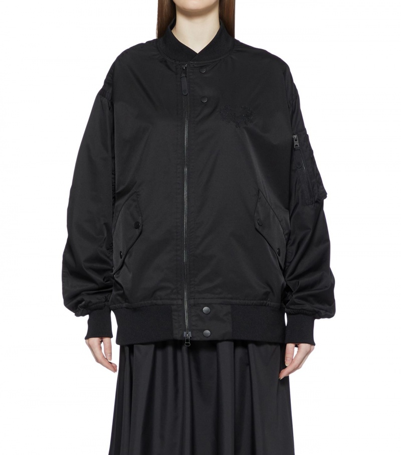 Black Onitsuka Tiger P Bomber Jackets | 17236-CTDR