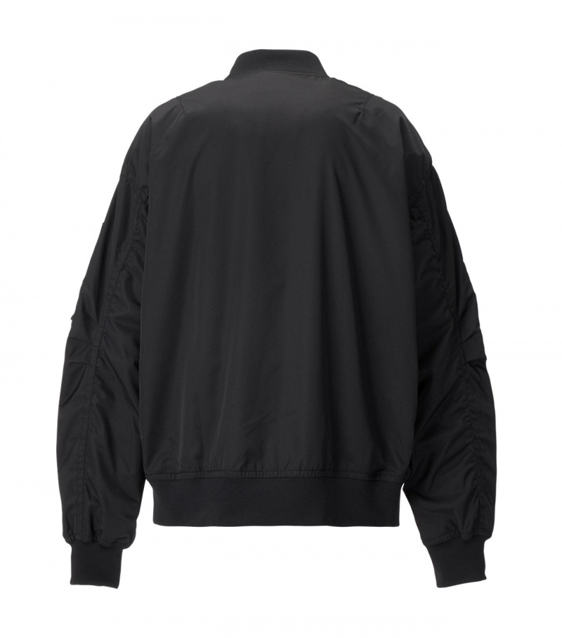 Black Onitsuka Tiger P Bomber Jackets | 17236-CTDR