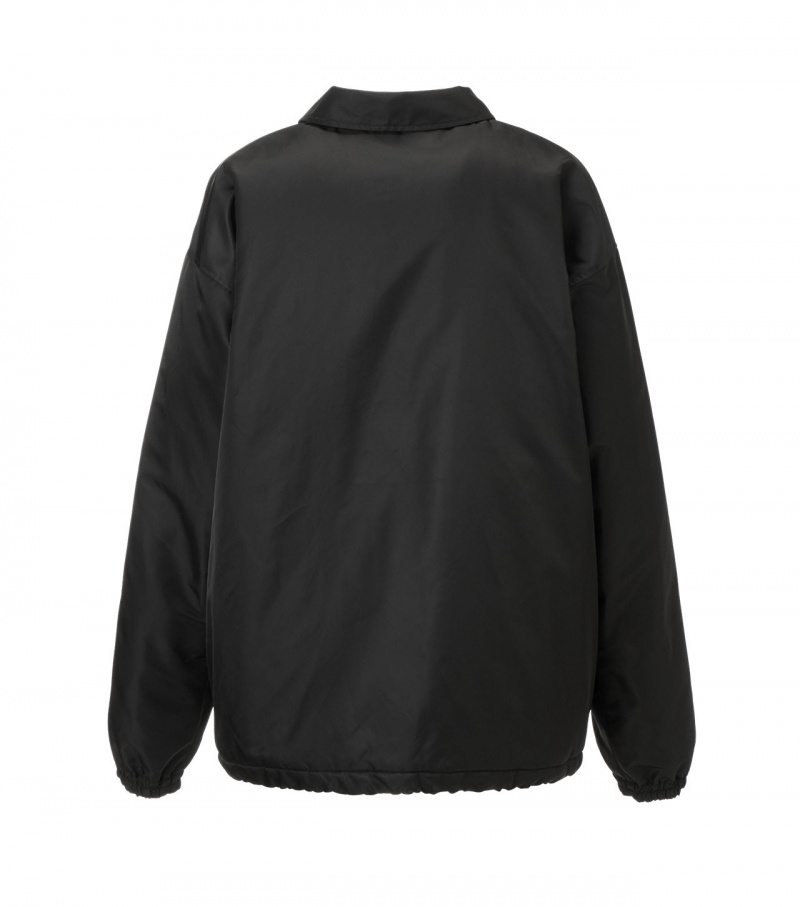 Black Onitsuka Tiger Padded Coach Jackets | 60325-DPZN