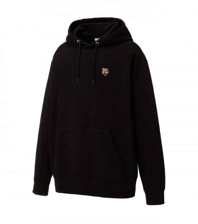 Black Onitsuka Tiger Sweat Hoodie | 36108-GRCJ