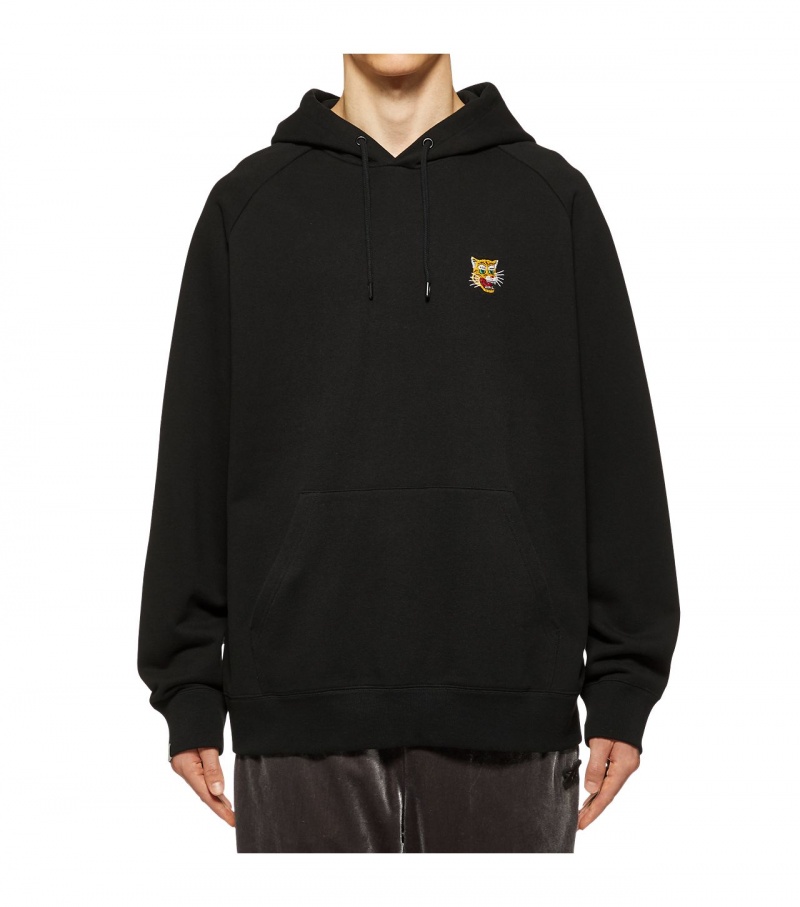 Black Onitsuka Tiger Sweat Hoodie | 36108-GRCJ