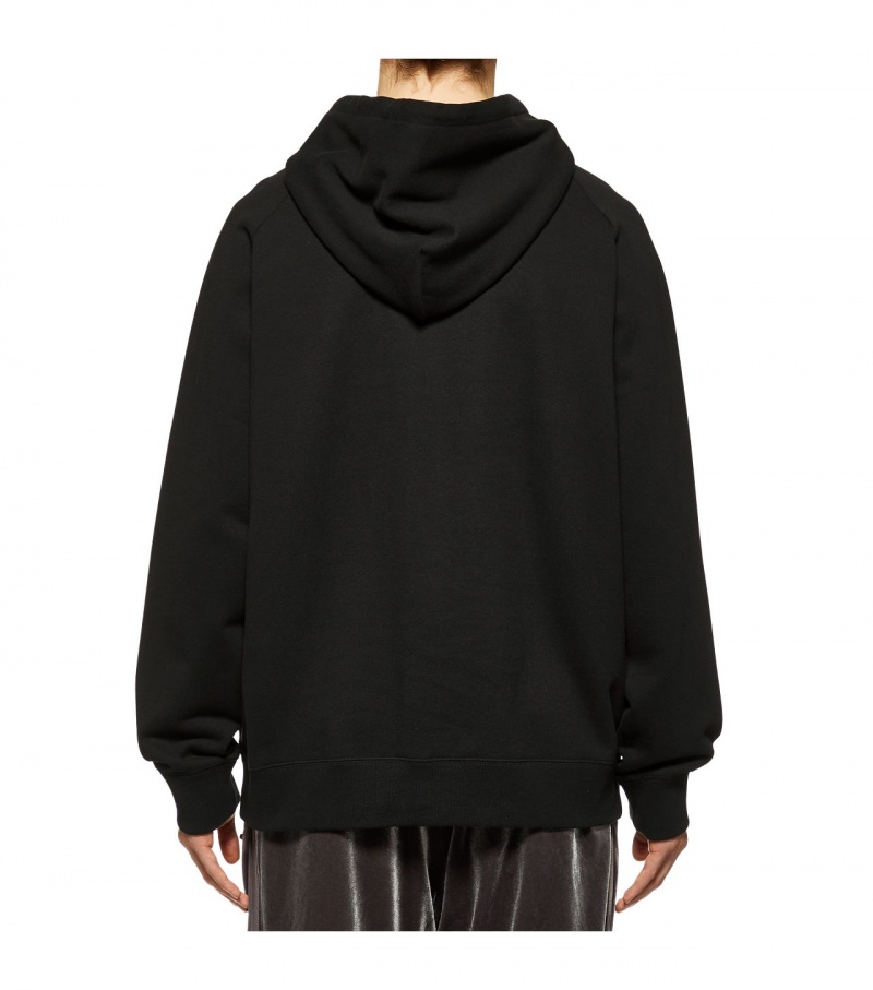 Black Onitsuka Tiger Sweat Hoodie | 36108-GRCJ