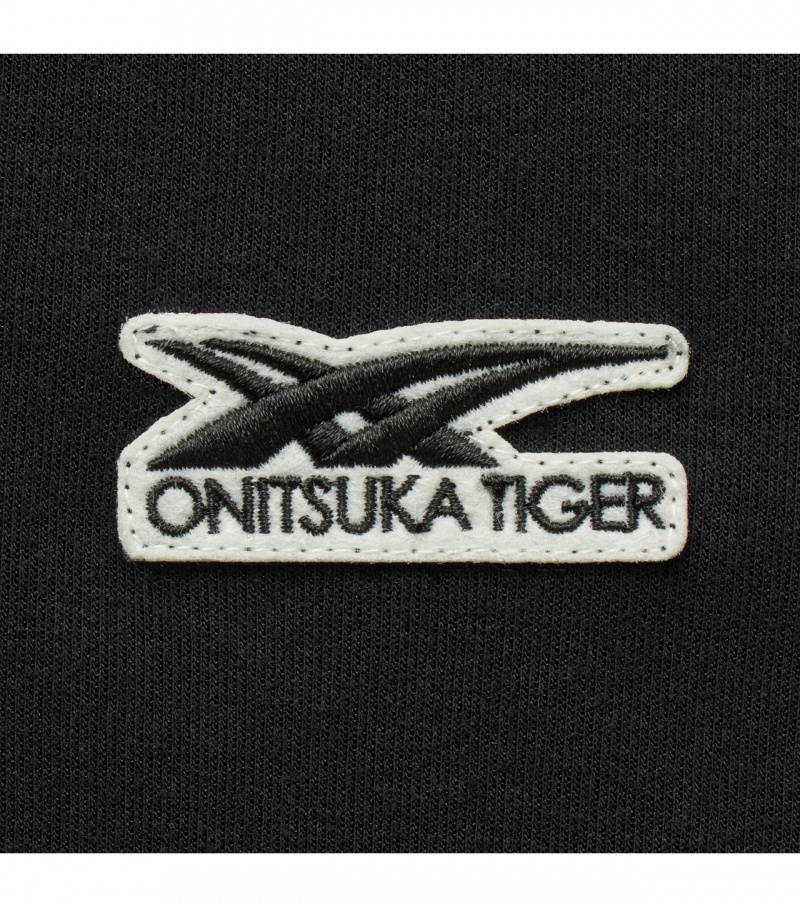 Black Onitsuka Tiger Sweatshirts | 28356-MPDR